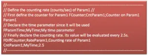 RHB facqConf file | Differential counter parameter